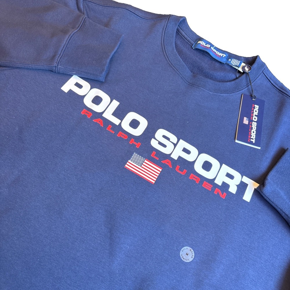 Polo Sport Ralph Lauren Fleece Crewneck Sweatshirt Navy Unisex MEDIUM